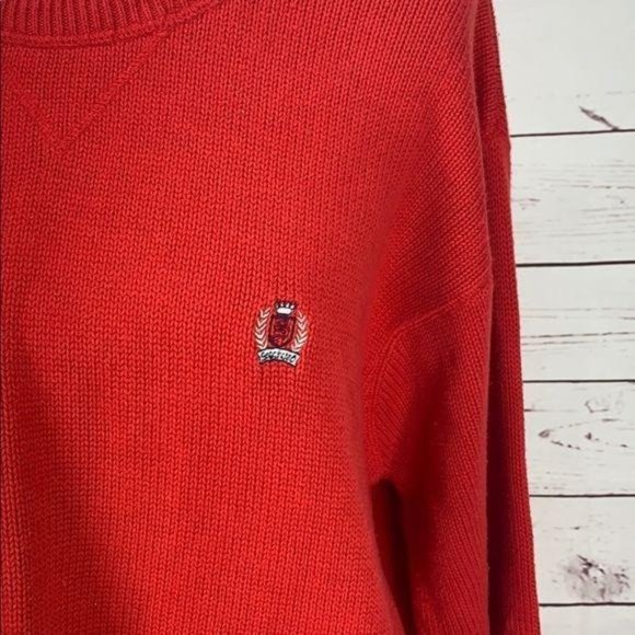 Siegfried Men's Red Cable Knit Iconic Crew Neck Sweater Size XL - Picture 7 of 9